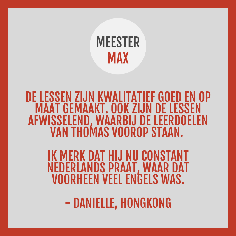 Online Nederlands leren in Hong Kong