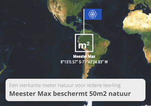 Meester Max - online Nederlandse les voor Expats - Een vierkante meter natuur voor iedere leerling - Meester Max beschermt 50 m2 natuur