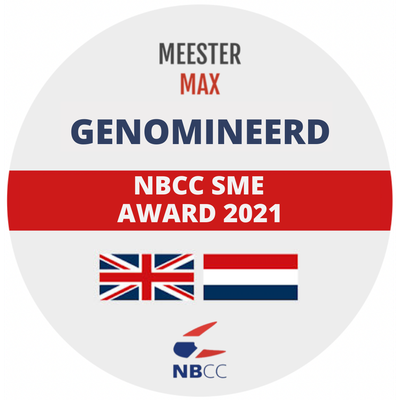 Meester Max genomineerd voor NBCC SME AWARD 2021 - Vernieuwend Onderwijsconcept